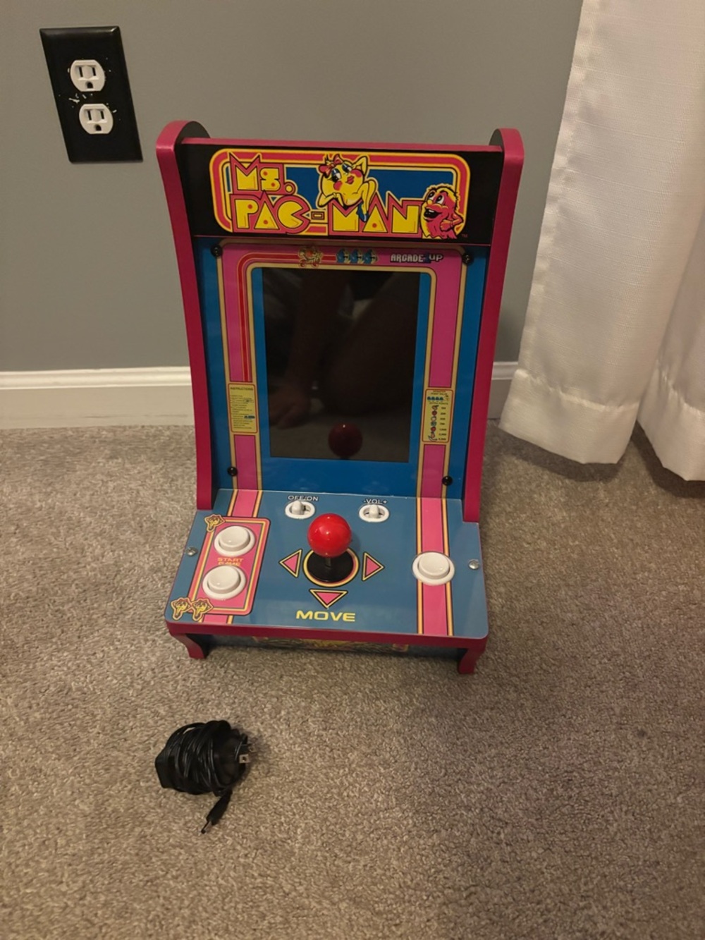 Arcade Ms. Pac-Man Mini Arcade in Pink and Blue